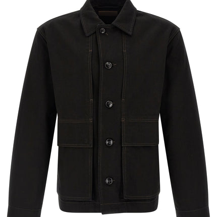 Lemaire Black Cotton Denim Jacket