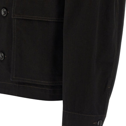 Lemaire Black Cotton Denim Jacket