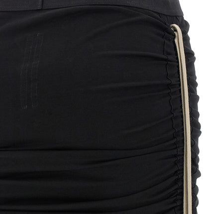 Rick Owens Black Cotton Midi Skirt