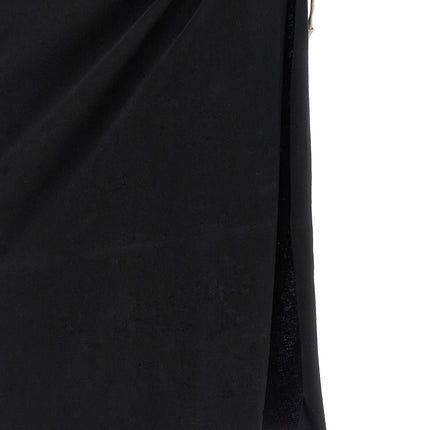 Rick Owens Black Cotton Midi Skirt