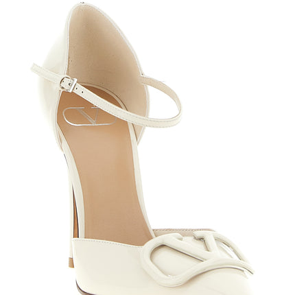 Valentino Garavani White Calfskin High Heel Pumps