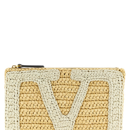 Valentino Garavani White Viscose Clutch Bag
