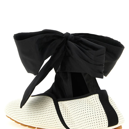 Valentino Garavani Bicolor Lamb Leather Ballet Flats