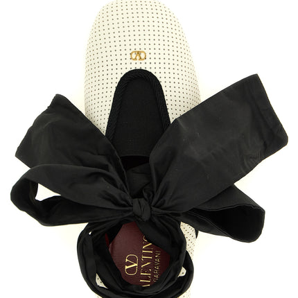 Valentino Garavani Bicolor Lamb Leather Ballet Flats
