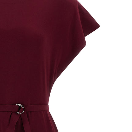 Norma Kamali Bordeaux Polyester Midi Dress