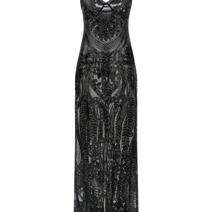 Norma Kamali Black Polyester Long Dress