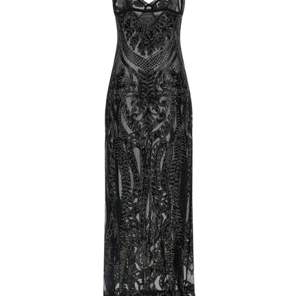 Norma Kamali Black Polyester Long Dress