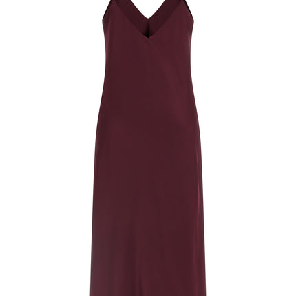 Norma Kamali Bordeaux Polyester Midi Dress