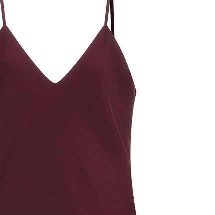 Norma Kamali Bordeaux Polyester Midi Dress