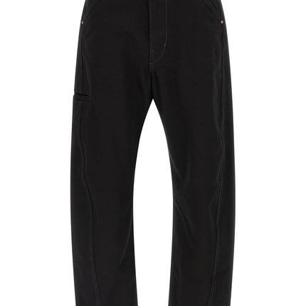 Lemaire Black Cotton Relaxed Fit Jeans