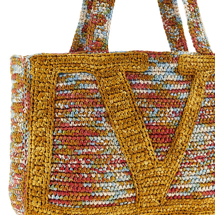 Valentino Garavani Multicolor Viscose Tote Bag