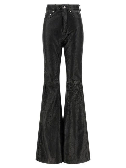 Rick Owens Black Lamb Leather Pants
