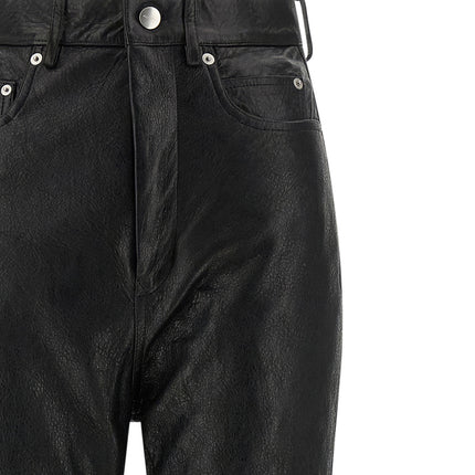 Rick Owens Black Lamb Leather Pants