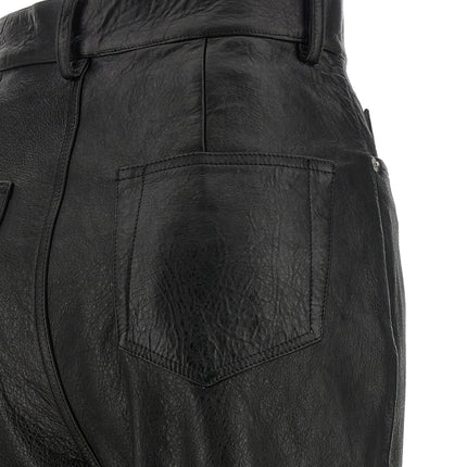 Rick Owens Black Lamb Leather Pants