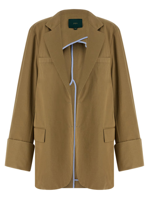 MAISON JEJIA Beige Cotton Blazer