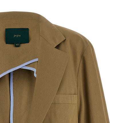 MAISON JEJIA Beige Cotton Blazer