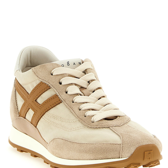 Hogan Beige Polyamide Athletic Sneakers