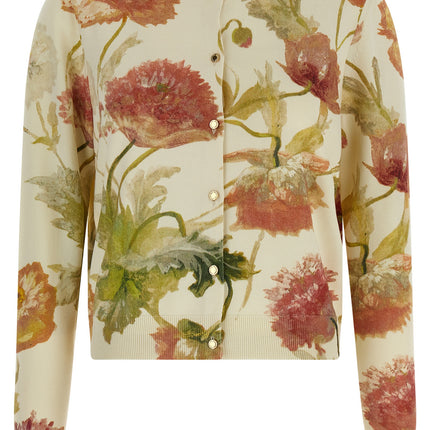 Carolina Herrera White Silk Cardigan