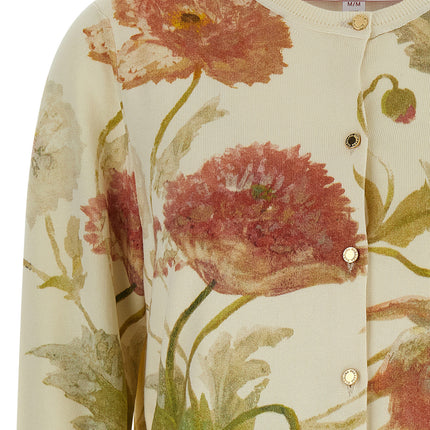 Carolina Herrera White Silk Cardigan