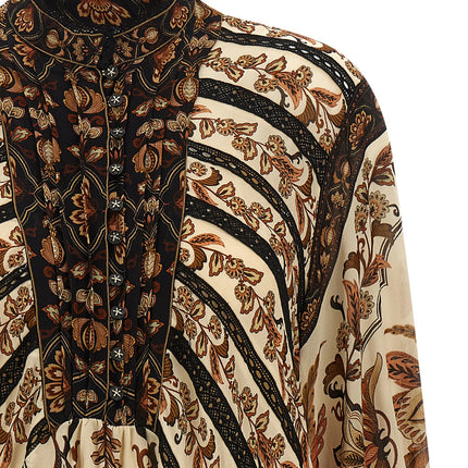 FARM RIO Beige Viscose Short Dress