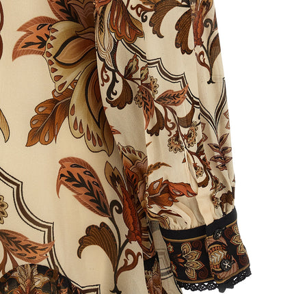 FARM RIO Beige Viscose Short Dress