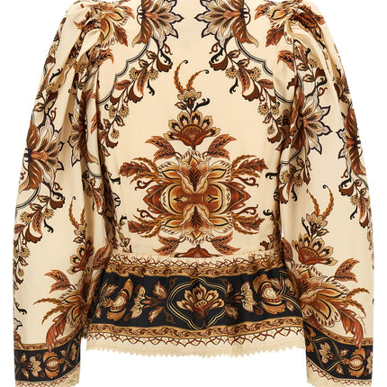 FARM RIO Beige Cotton Blouse