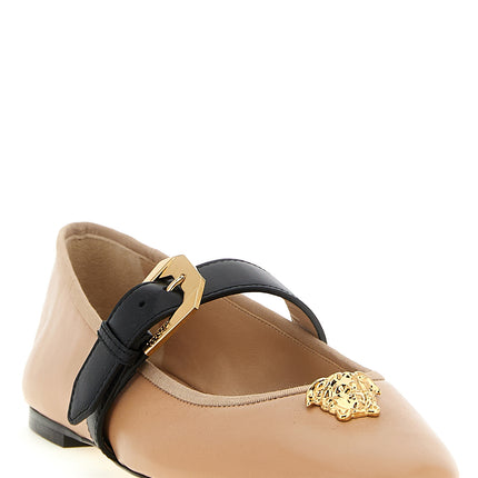 Versace Multicolor Lamb Leather Ballet Flats