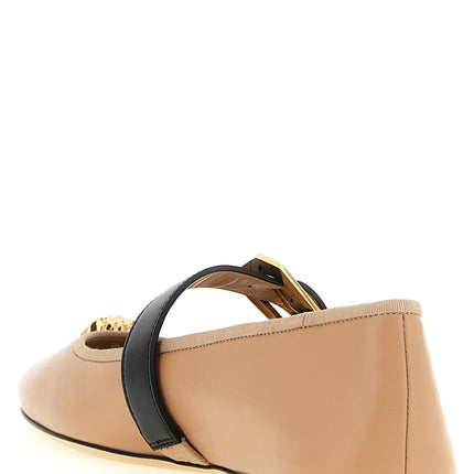 Versace Multicolor Lamb Leather Ballet Flats