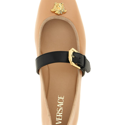 Versace Multicolor Lamb Leather Ballet Flats