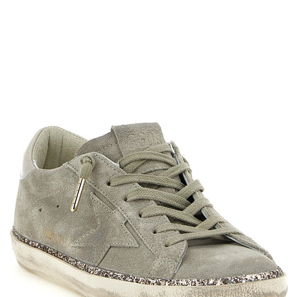 Golden Goose Gray Cowhide Low Top Sneakers