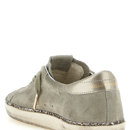 Golden Goose Gray Cowhide Low Top Sneakers