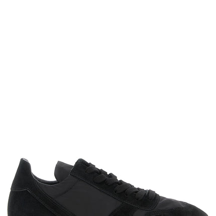 Rick Owens Black Calfskin Athletic Sneakers