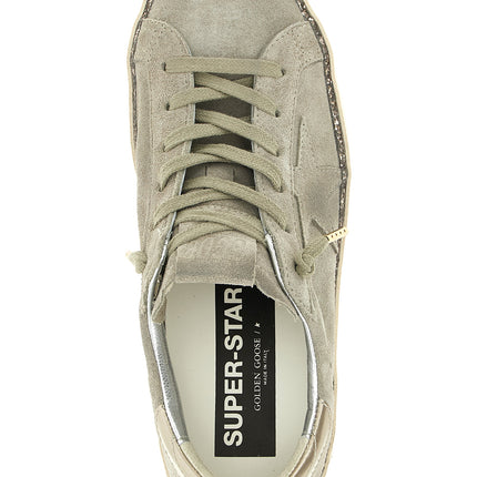 Golden Goose Gray Cowhide Low Top Sneakers