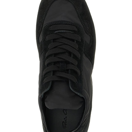 Rick Owens Black Calfskin Athletic Sneakers