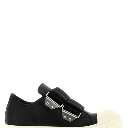 Rick Owens Black Cowhide Low Top Sneakers