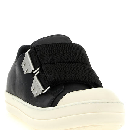 Rick Owens Black Cowhide Low Top Sneakers