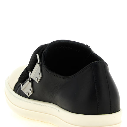 Rick Owens Black Cowhide Low Top Sneakers