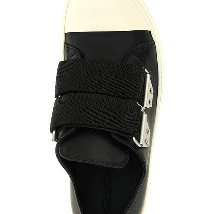 Rick Owens Black Cowhide Low Top Sneakers