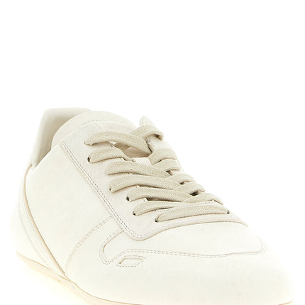 Rick Owens White Lamb Leather Low Top Sneakers