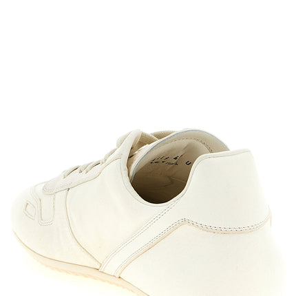 Rick Owens White Lamb Leather Low Top Sneakers