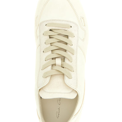 Rick Owens White Lamb Leather Low Top Sneakers