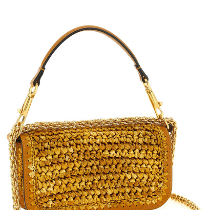 Valentino Garavani Gold Viscose Shoulder Bag
