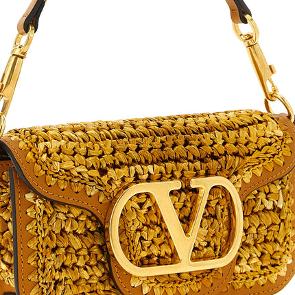Valentino Garavani Gold Viscose Shoulder Bag