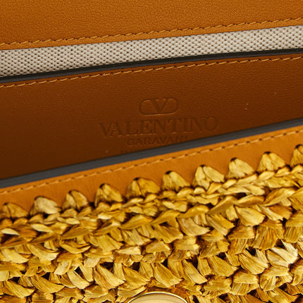 Valentino Garavani Gold Viscose Shoulder Bag