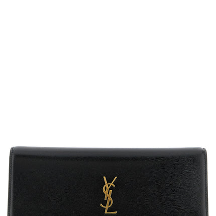 Saint Laurent Black Calfskin Clutch Bag