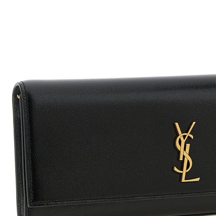 Saint Laurent Black Calfskin Clutch Bag