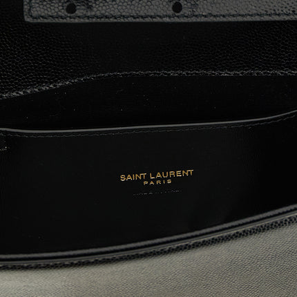Saint Laurent Black Calfskin Clutch Bag