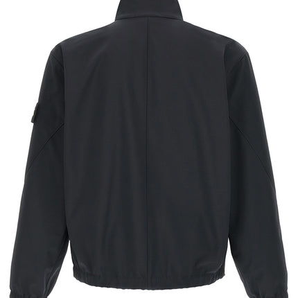 Stone Island Blue Polyester Shell Jacket