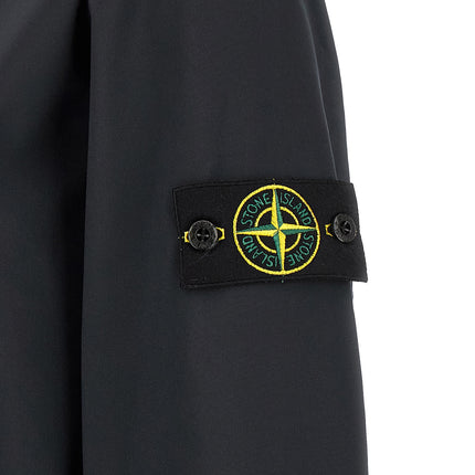 Stone Island Blue Polyester Shell Jacket