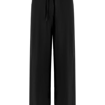 NUDE Black Viscose Casual Pants